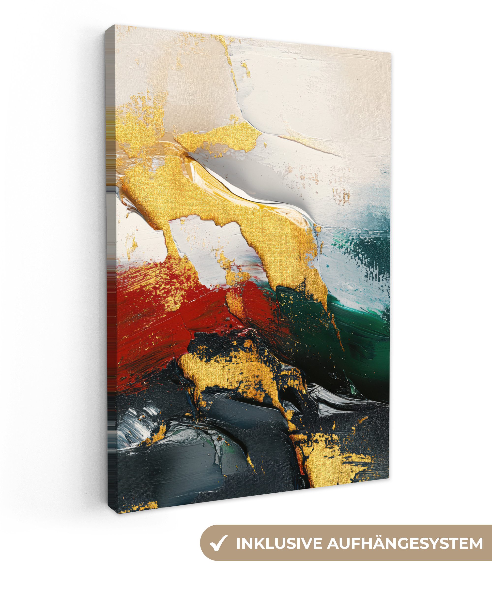 Leinwandbild Modern - Weihnachten - Abstrakt - Gold
