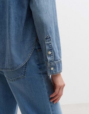 OPUS Jeansbluse Fasera ocean lockere Passform Denim