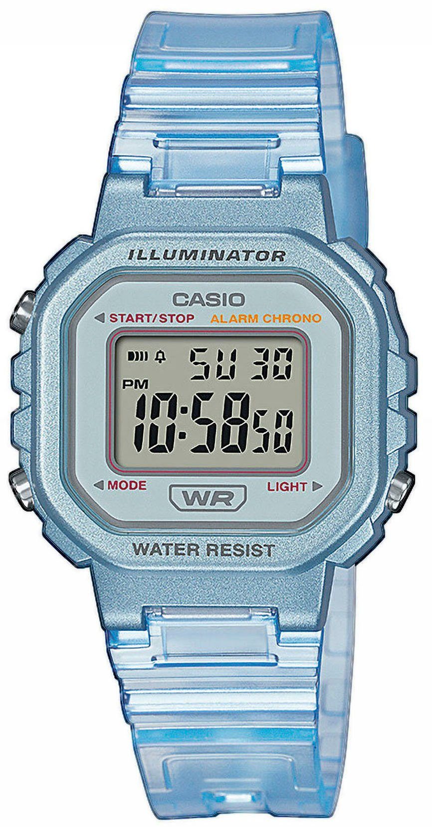 CASIO TIMELESS COLLECTION Chronograph LA-20WH-4A1EF, Quarzuhr, Armbanduhr,Digitaluhr, Geschenkidee, Geburtstag, Schulanfang