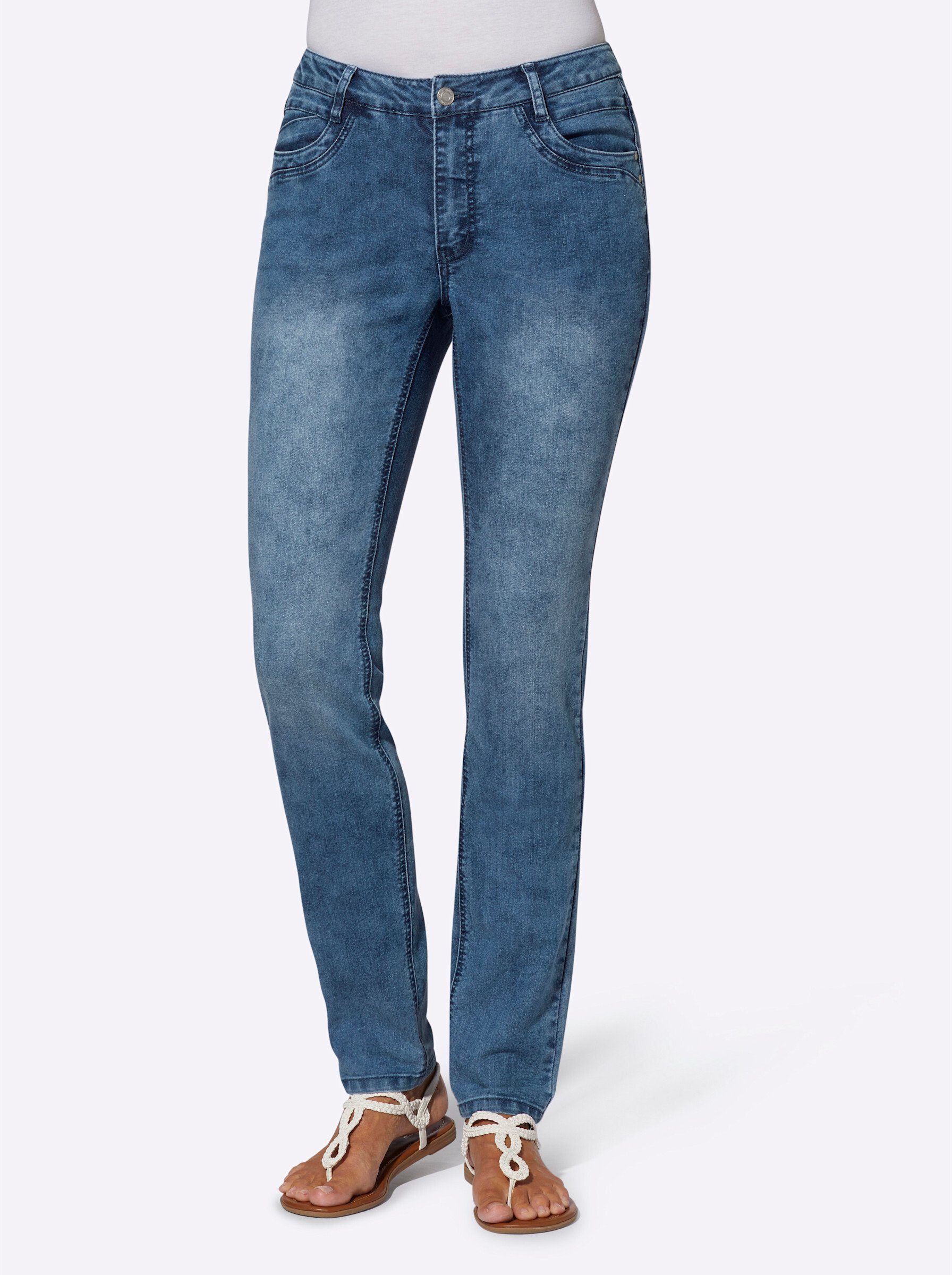 Bequeme Jeans Jeans leicht vertieft