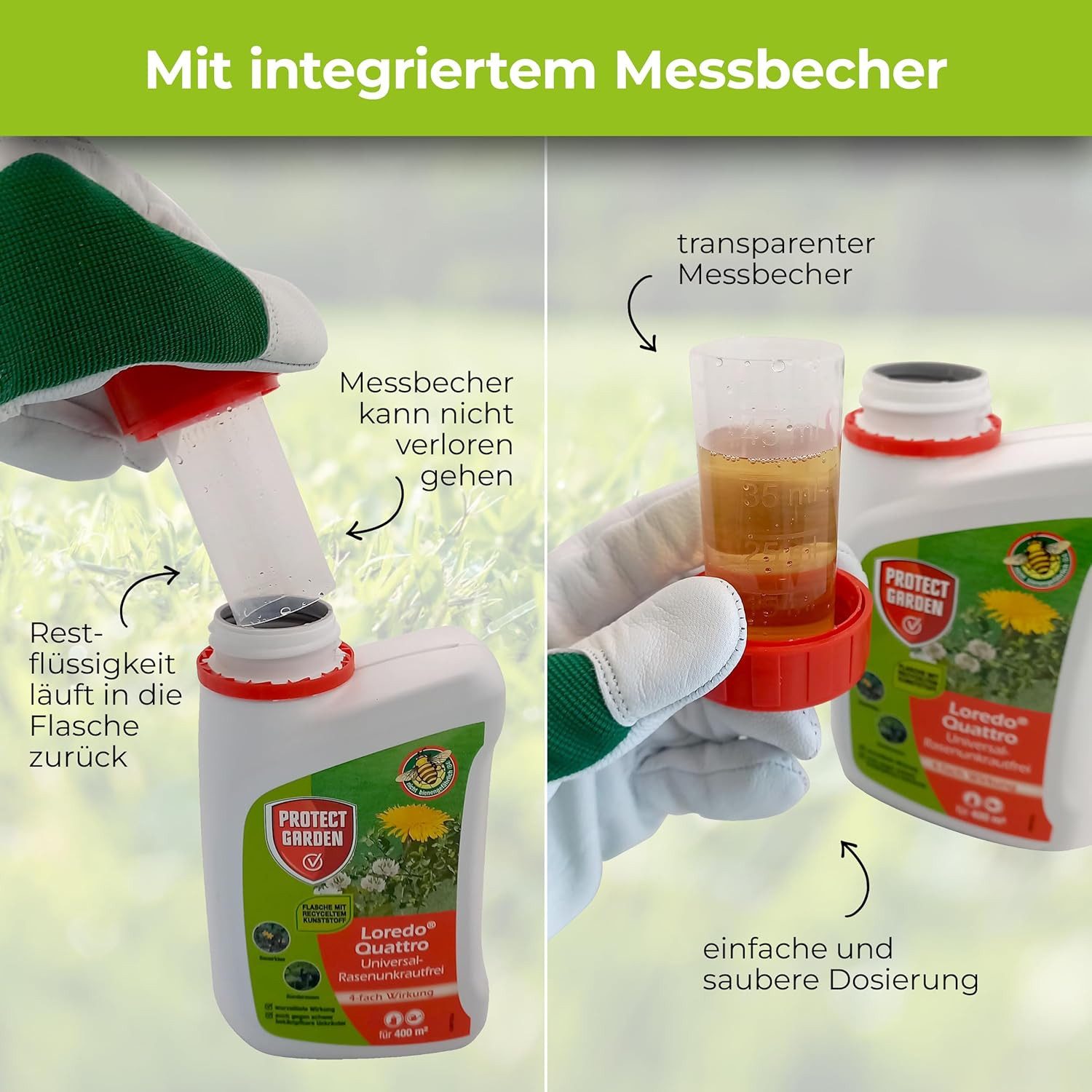 Protect Garden Unkrautbekämpfungsmittel Protect Garden Loredo Quattro Universal Rasenunkrautfrei 400ml