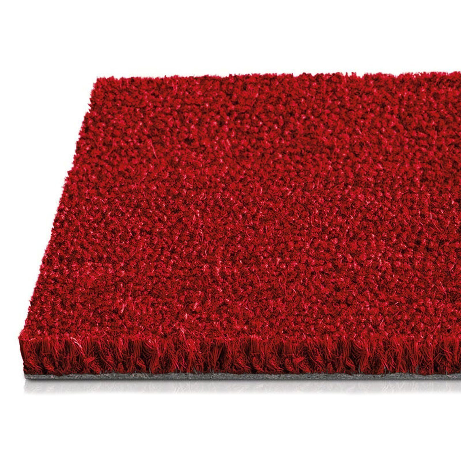 Fußmatte Premium-Kokosmatte Rot, verschiedene Größen, 2 Stärken