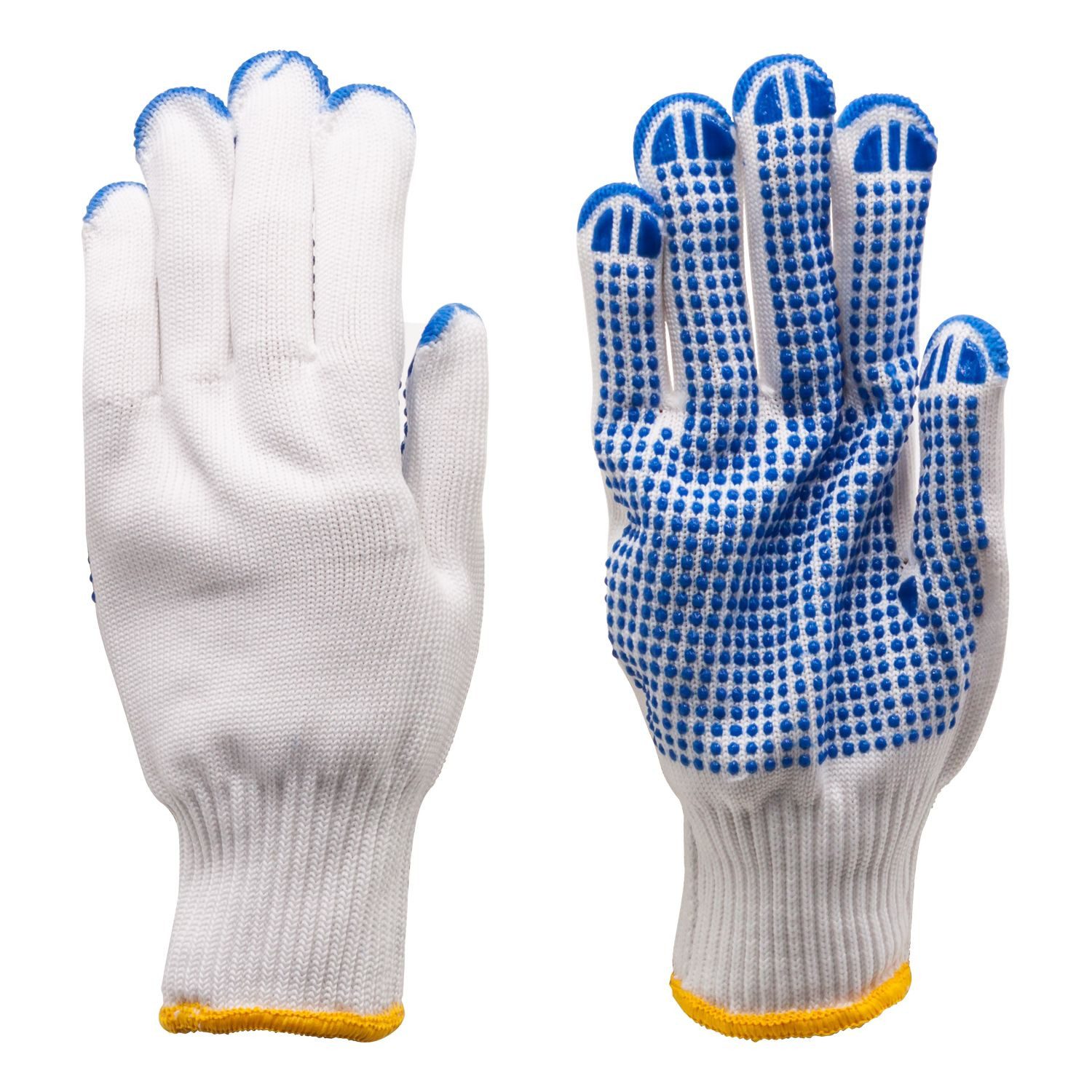 Arbeitshandschuhe Arbeitshandschuhe - Strickhandschuhe mit blauen PVC-Noppen K1300 Gr&ou