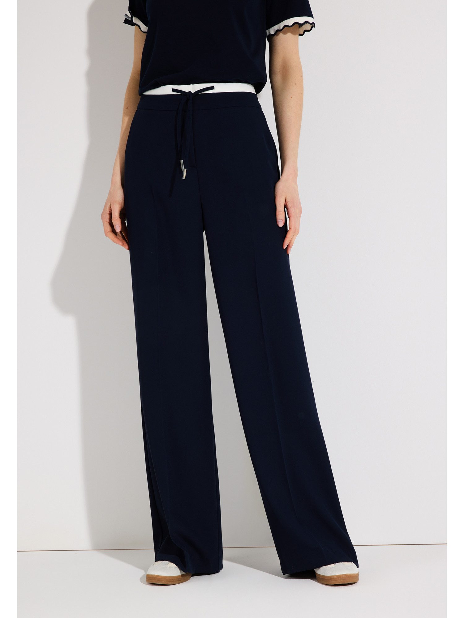 MORE&MORE Stoffhose fließend, weite Hose