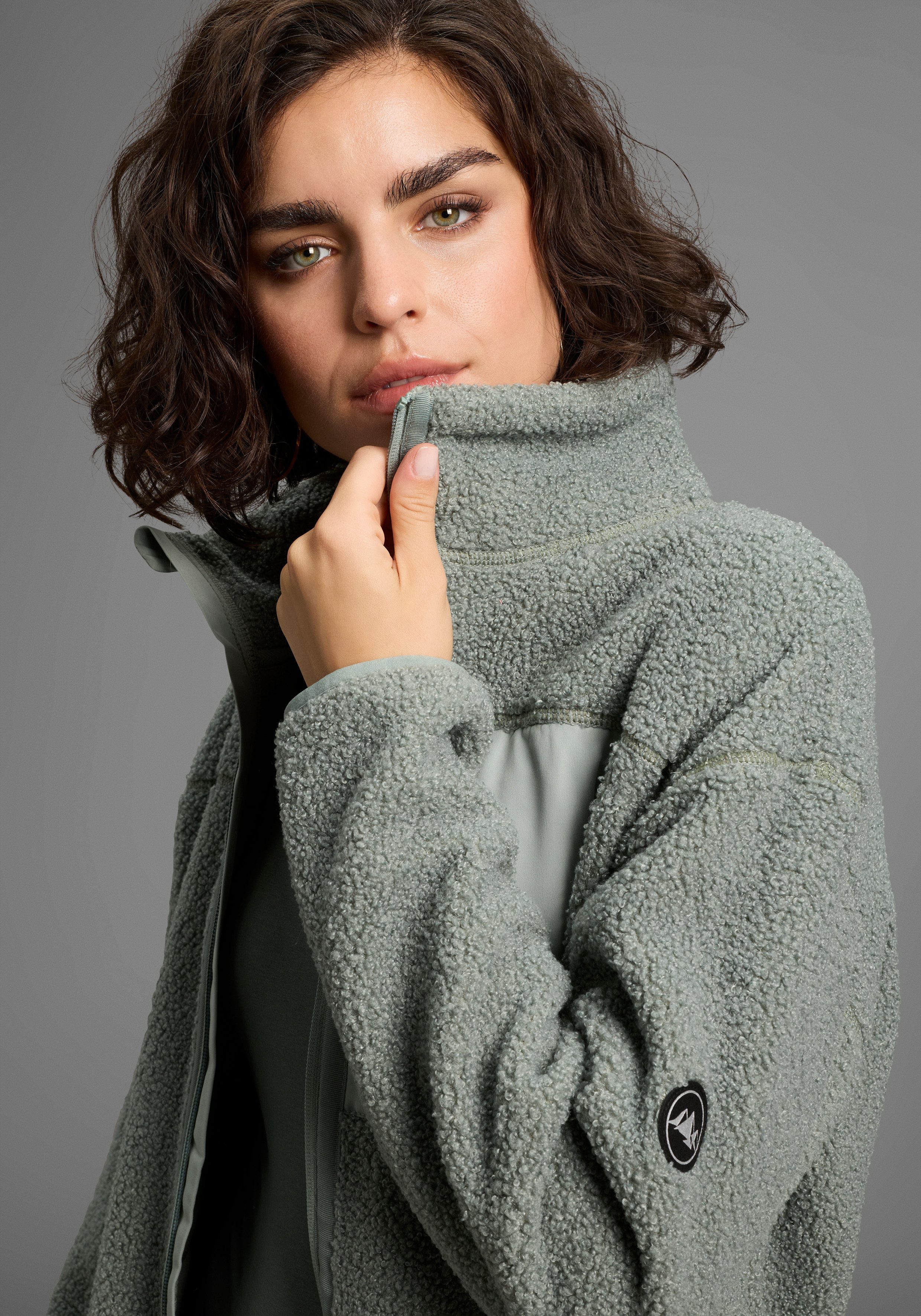 Polarino Fleecejacke Teddy Fleece Jacke, Oversize