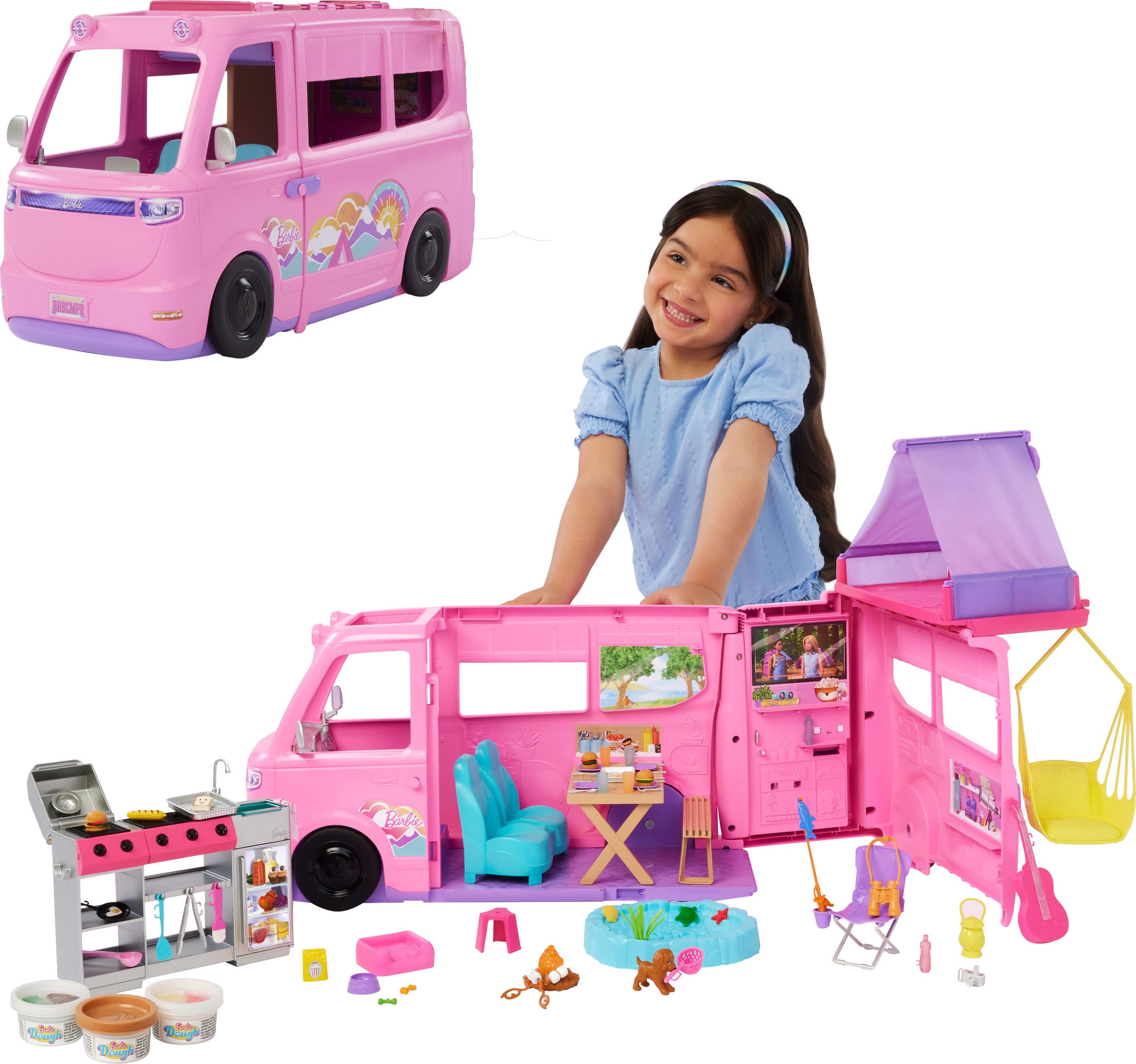 Barbie Spielzeug-Auto Super Abenteuer Camper