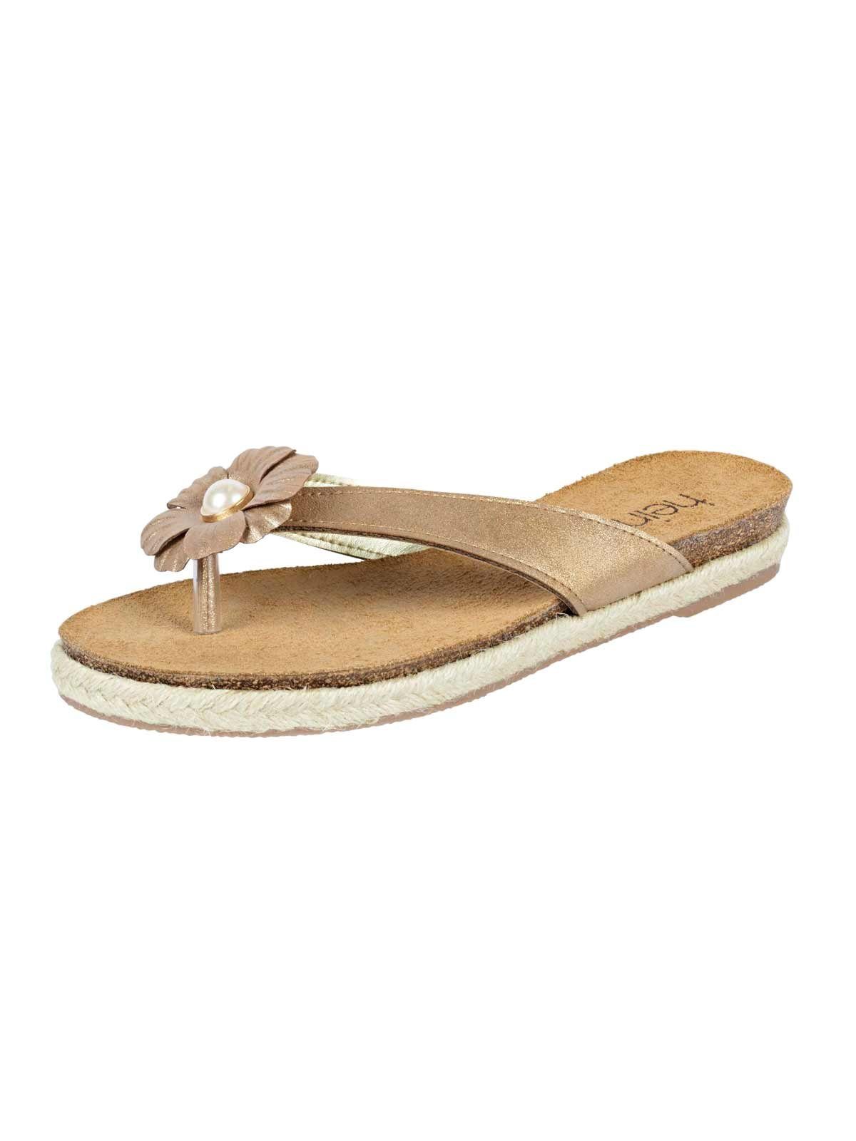 heine Heine Damen Dianette, Sandalette goldfarben