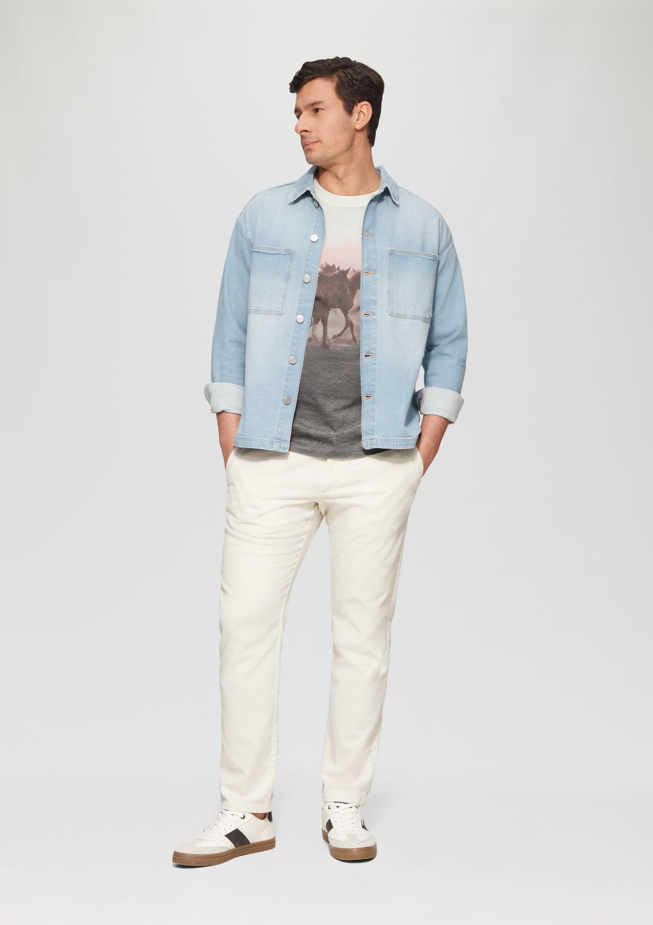 s.Oliver Kurzarmshirt T-Shirt Baumwoll-T-Shirt mit Fotoprint