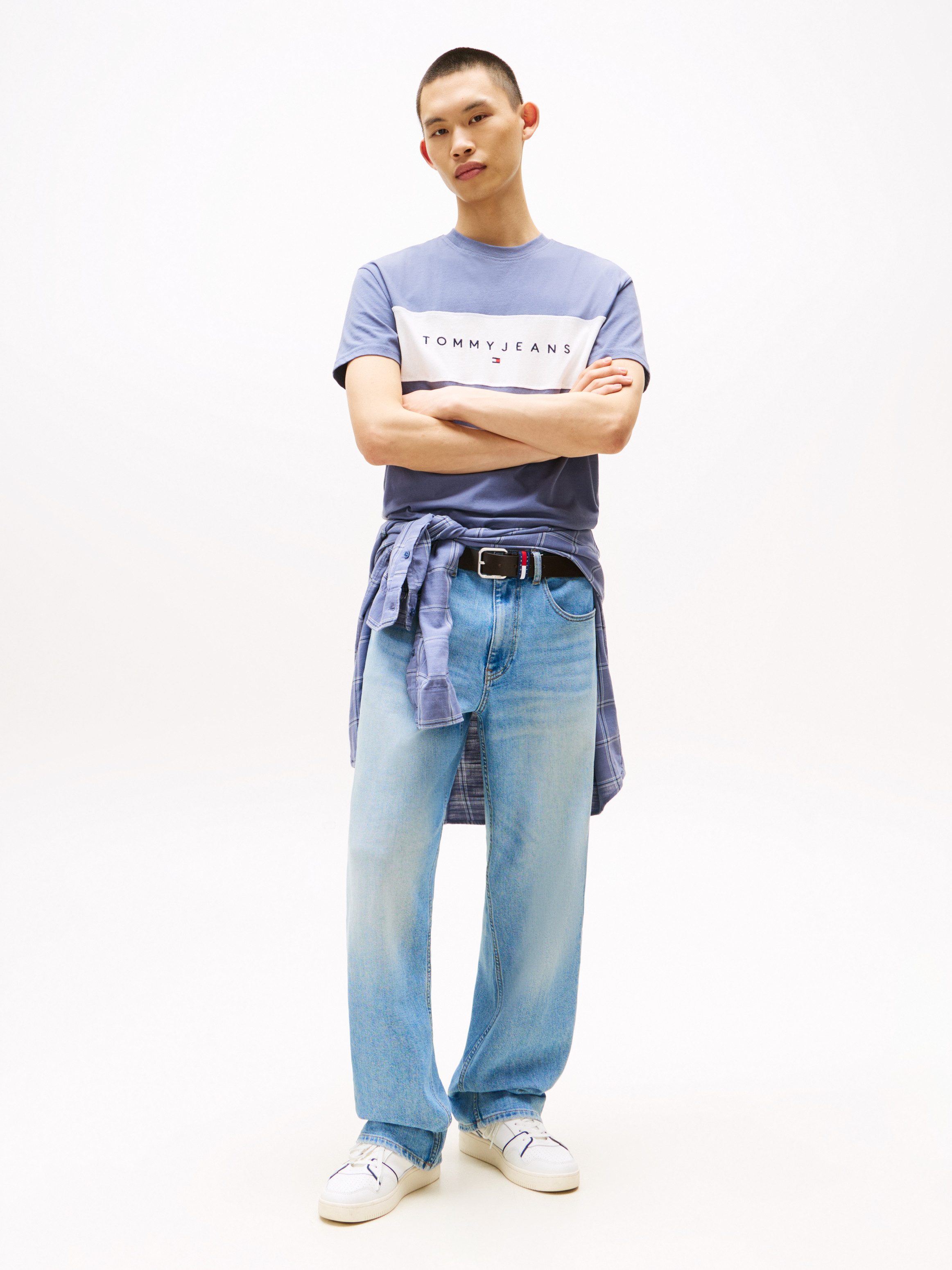 Tommy Jeans T-Shirt TJM REG CBLK LINEAR LOGO TEE günstig online kaufen