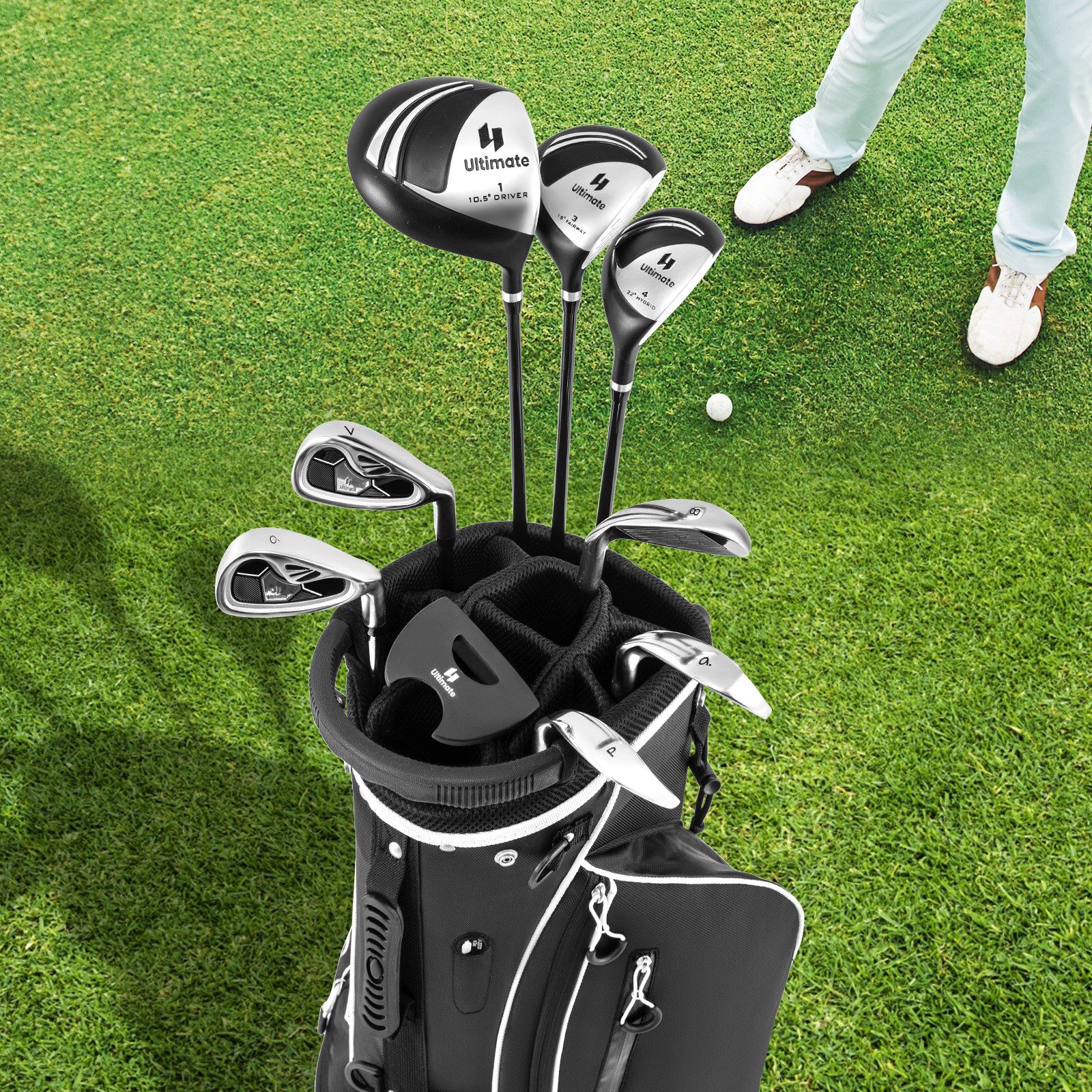 COSTWAY Golfschläger + Golfbag Golfset