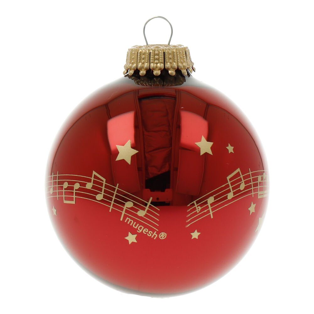 Weihnachtsbaumkugel Musiker mit für Instrument, Posaune mugesh Glöckchen Weihnachtskugeln Kling 5er-Set