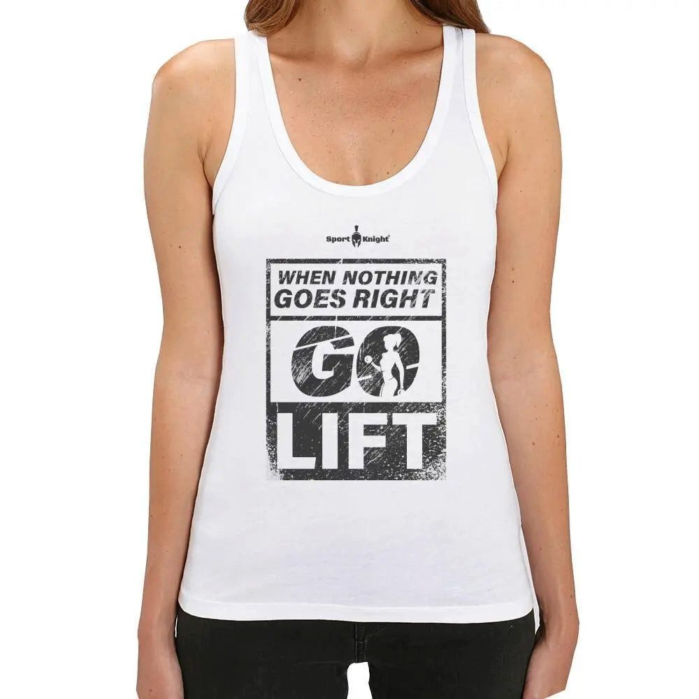 Tanktop Sport-Knight® Damen Fitness Tanktop "When Nothing Goes Right Go Lift"