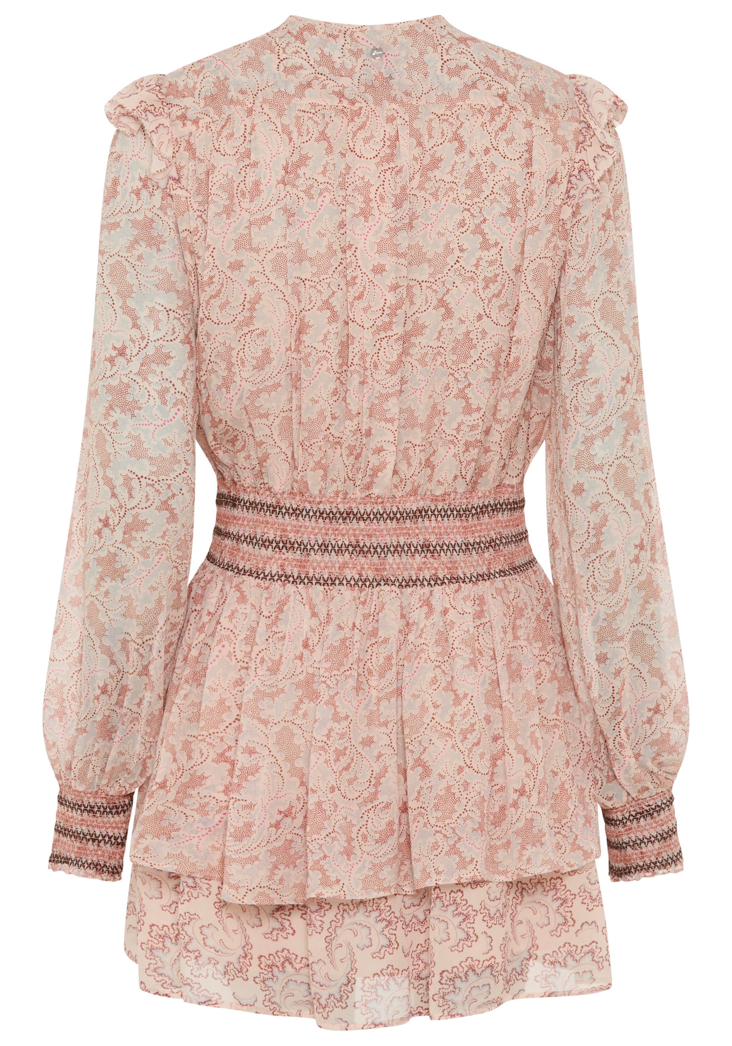 BOSS ORANGE Druckkleid Darmia Premium Damenmode mit Volants und gesmokten D günstig online kaufen