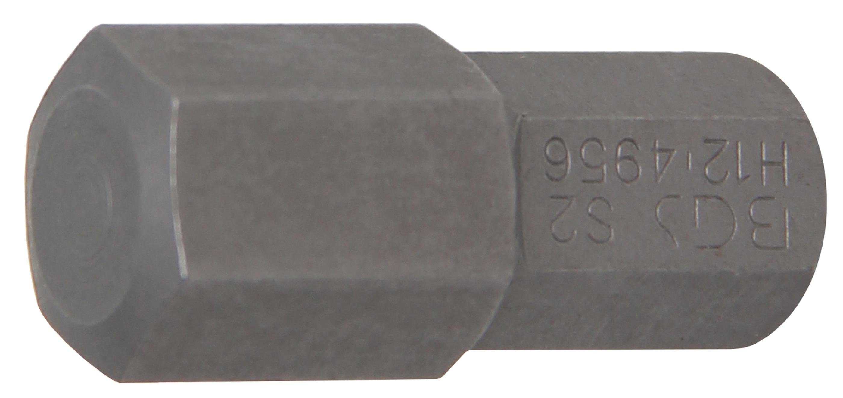 BGS technic Sechskant-Bit Bit, Antrieb Außensechskant 10 mm (3/8), Innensechskant 12 mm