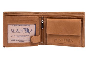 MANTA Geldbörse Premium Herrengeldbörse Wildleder RFID Safe, RFID Safe