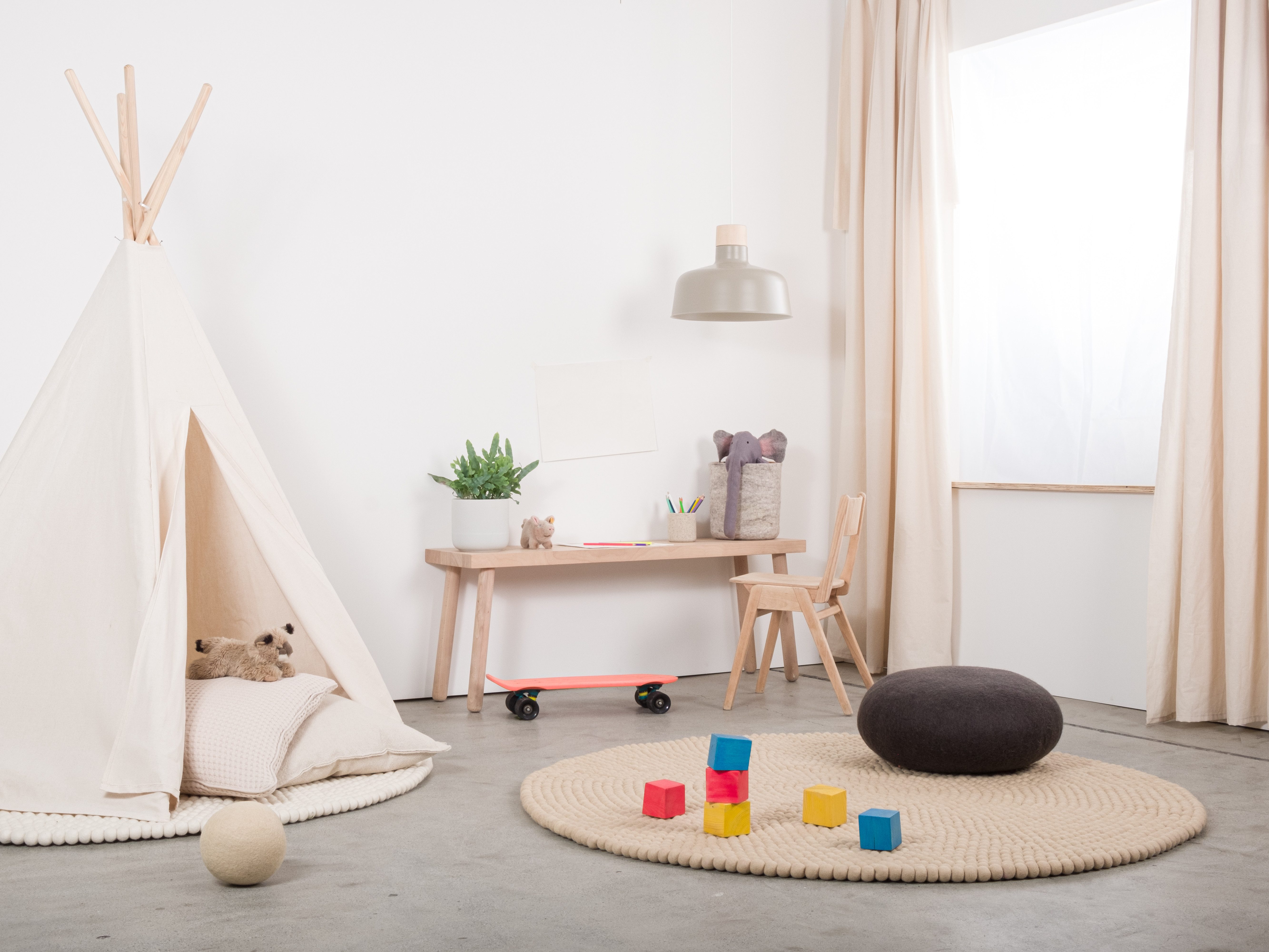 myfelt Wollteppich Levi Filzkugelteppich rund, rund, 100% reine Schurwolle, in verschiedenen Größen erhältlich