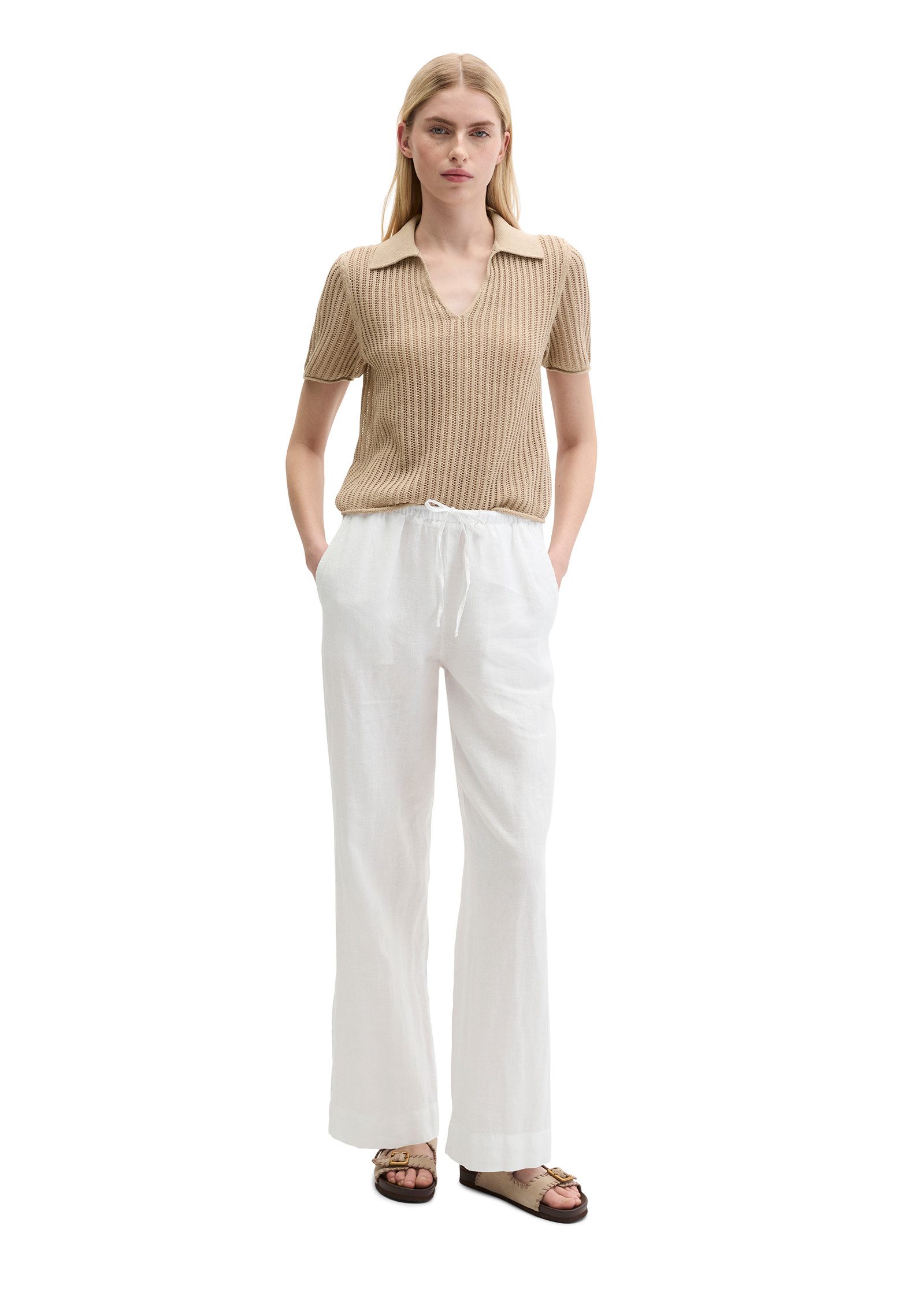 Marc O'Polo Polokragenpullover aus Bio-Baumwolle-Leinen-Mix – Bild 5 von 5