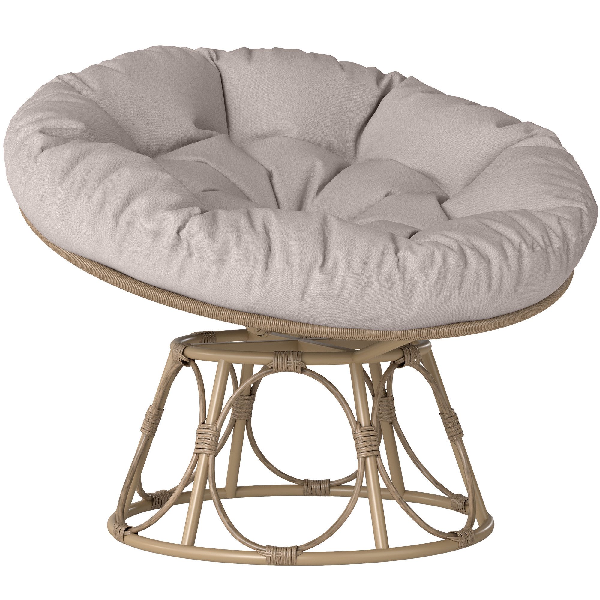 Outsunny Gartensessel mit Sitzkissen, Durchmesser 120 günstig online kaufen