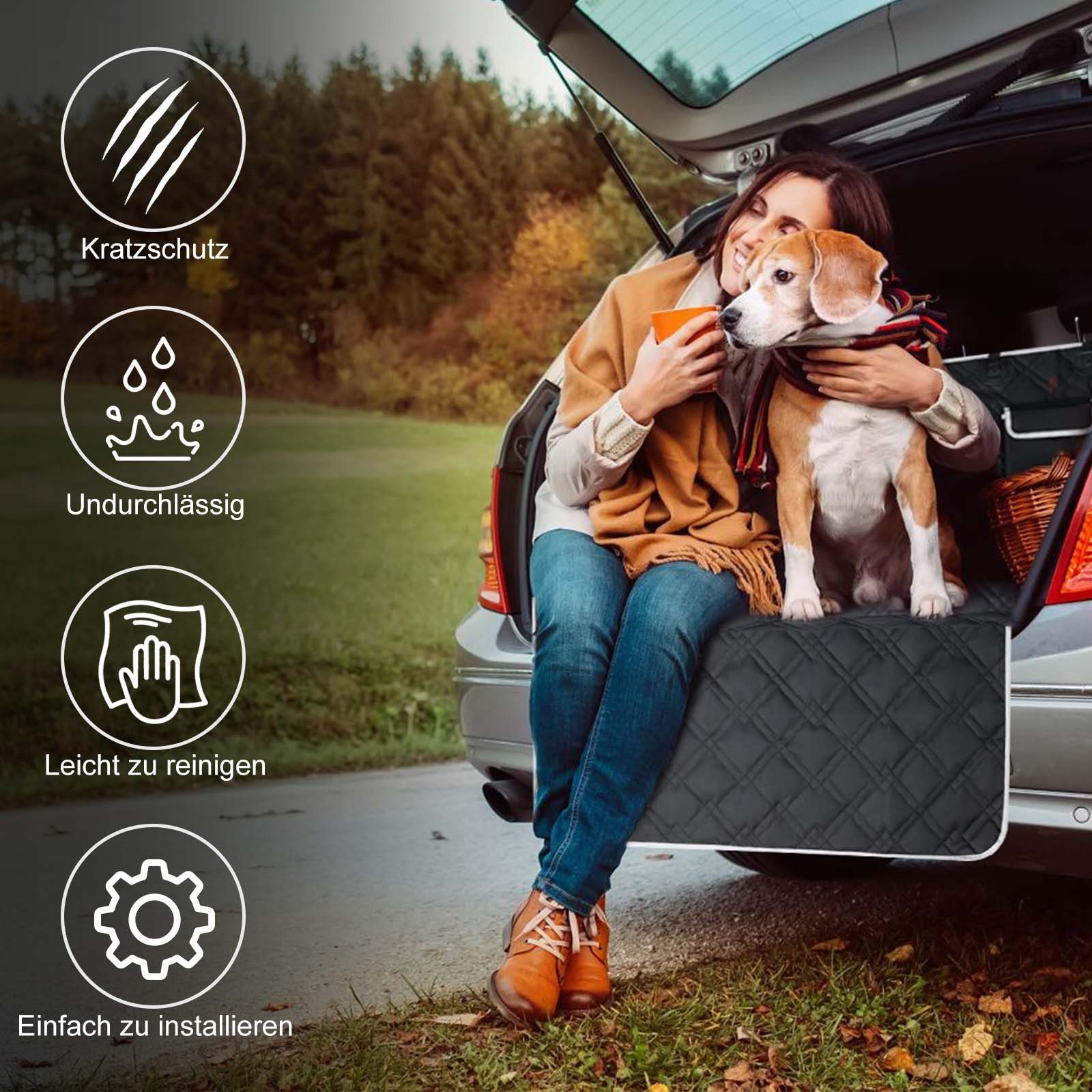 CALIYO Tier-Autoschondecke Kofferraumschutz Hund, Wasserdicht Hundedecke günstig online kaufen