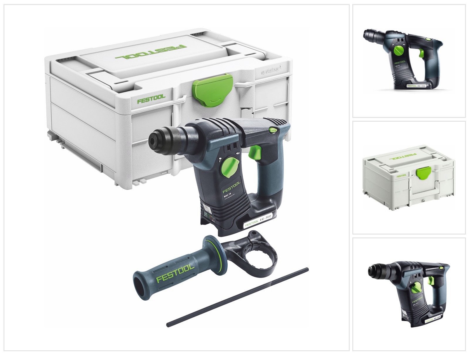 FESTOOL Akku-Bohrhammer BHC 18 Basic Akku Bohrhammer 18 V 25 Nm 1,8 J SDS Plus Brushless (57