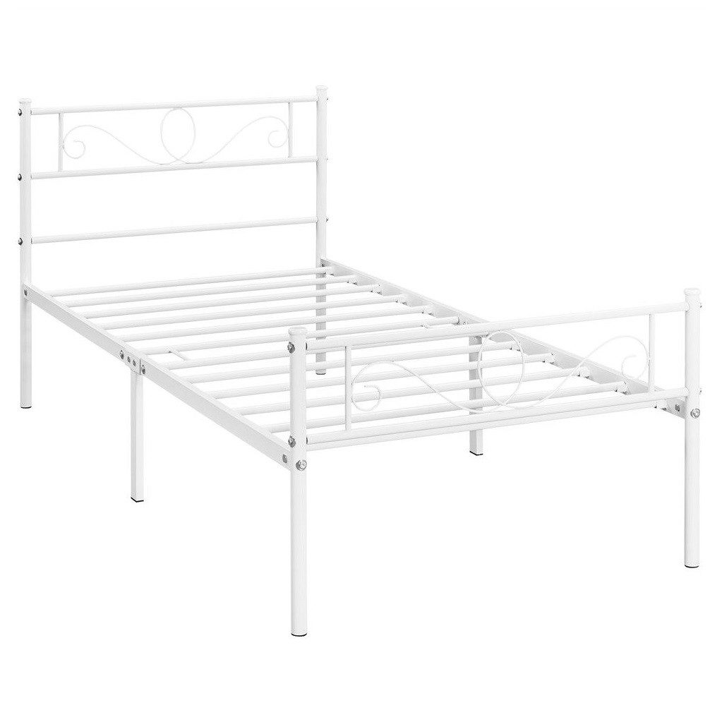 Yaheetech Bettgestell Metallbett mit Kopfteil, Einzelbett/Doppelbett günstig online kaufen