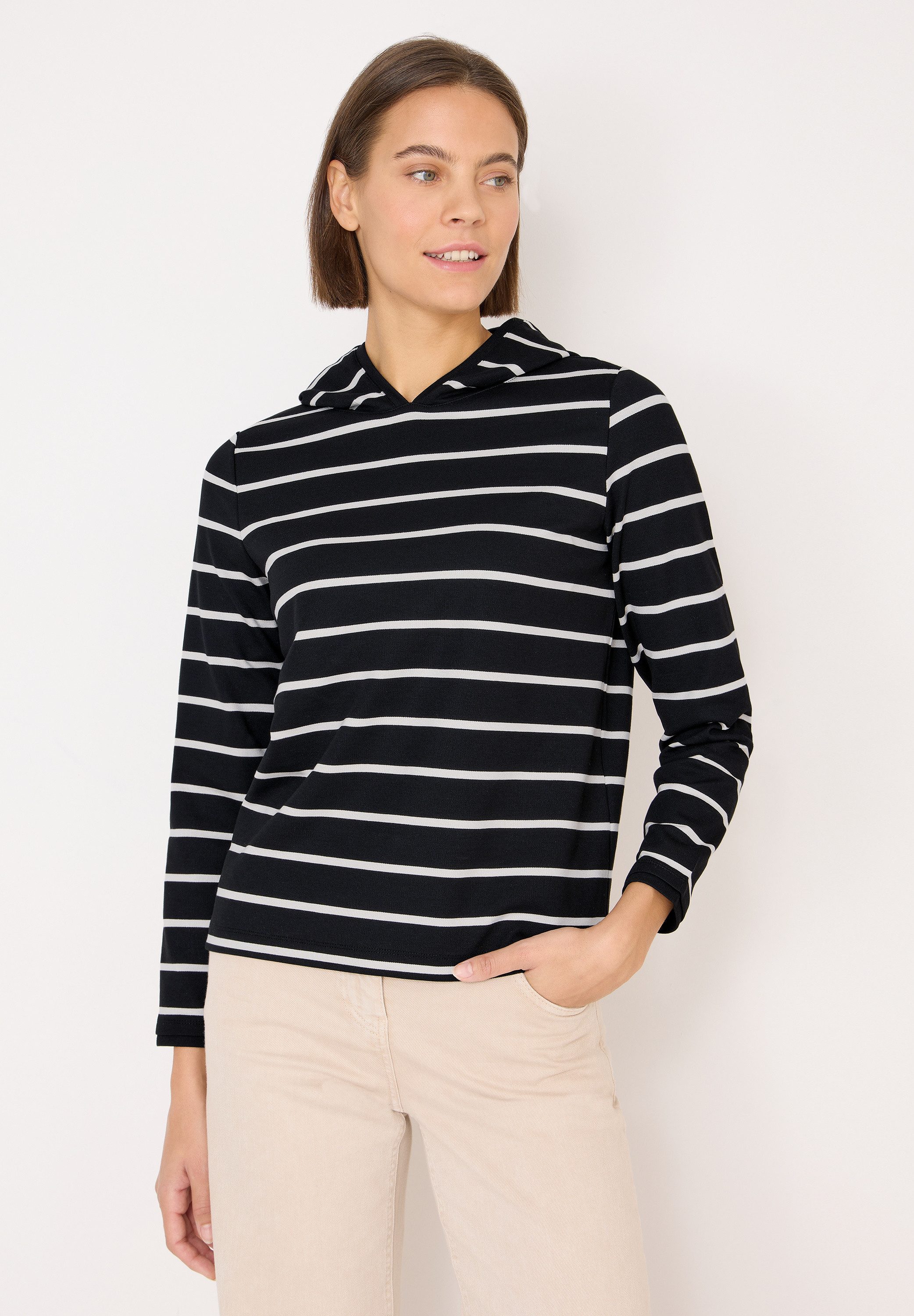 CECIL Kapuzenshirt aus softem Materialmix günstig online kaufen