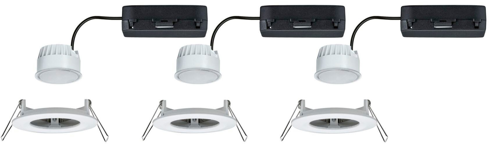 Paulmann LED Einbauleuchte LED Einbauleuchte Nova Coin IP44 rund 78mm, LED fest integriert, Tageslichtweiß, Memoryfunktion, Farbwechsler, Farbsteuerung, Dimmer, Smart Home