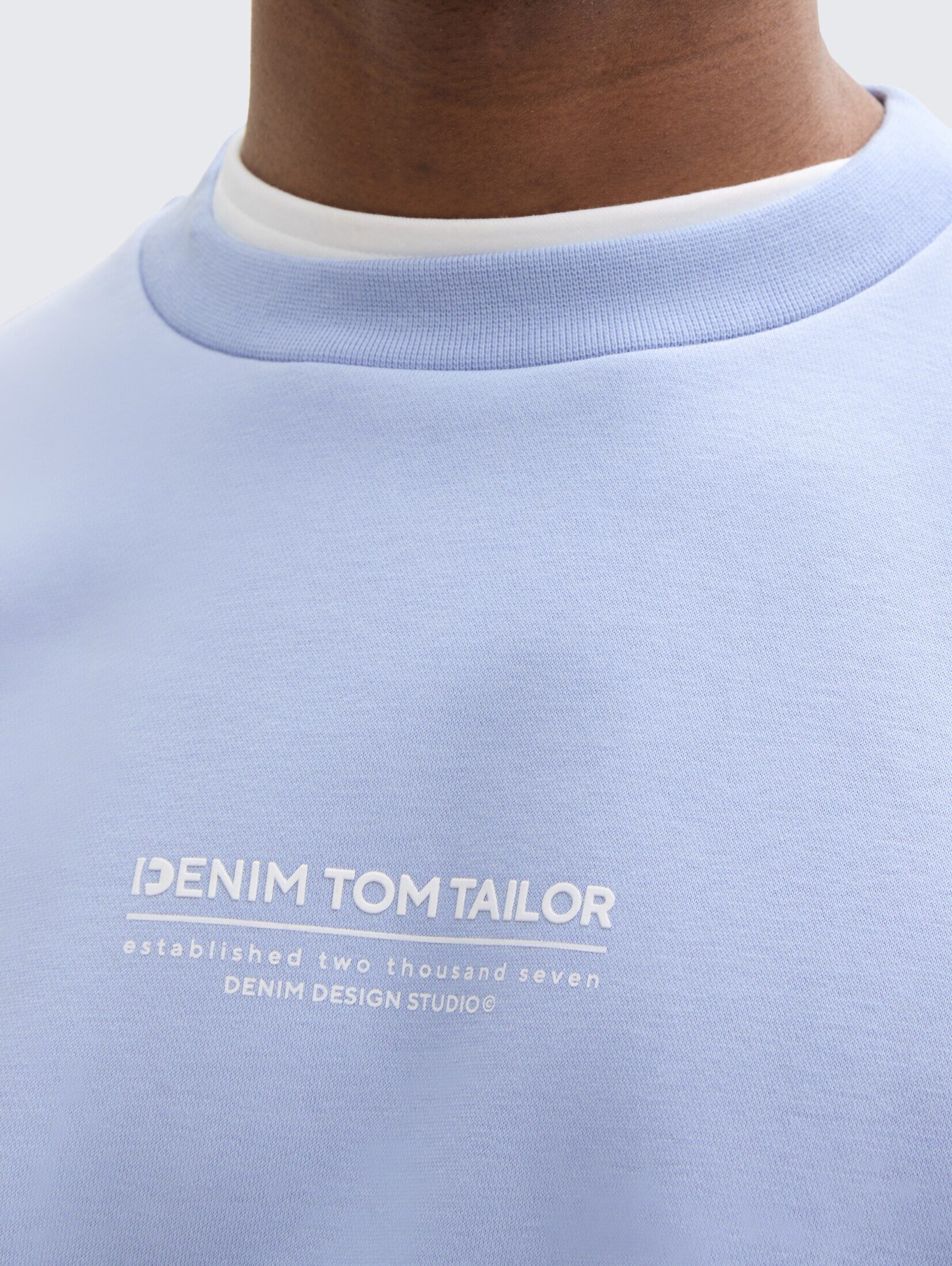 TOM TAILOR Denim Sweatshirt Strick & Sweatshirts Relaxed Sweatshirt mit Logo-Print
