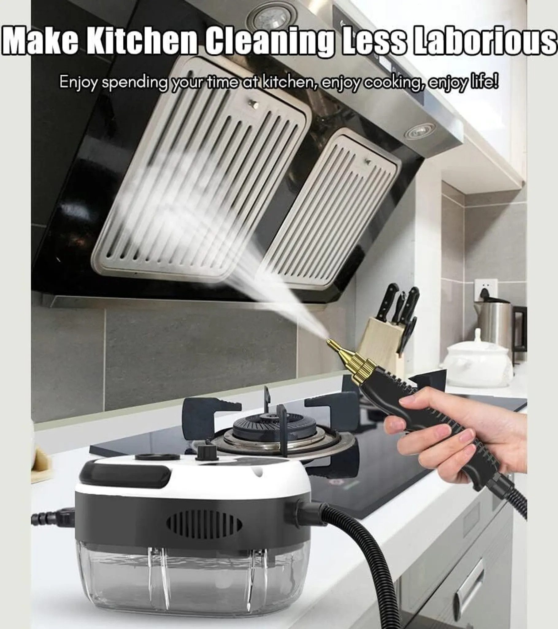 Athlix Handdampfreiniger Handdampfreiniger zur Reinigung 2500W Druckdampfreiniger Dampfgarer, 2500 W, beutellos, 2500W, 3,5 Bar, bis zu 105 Grad