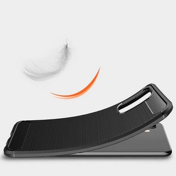 CoolGadget Handyhülle Carbon Handy Hülle für Samsung Galaxy A32 5G 6,5 Zoll, robuste Telefonhülle Case Schutzhülle für Samsung A32 5G Hülle