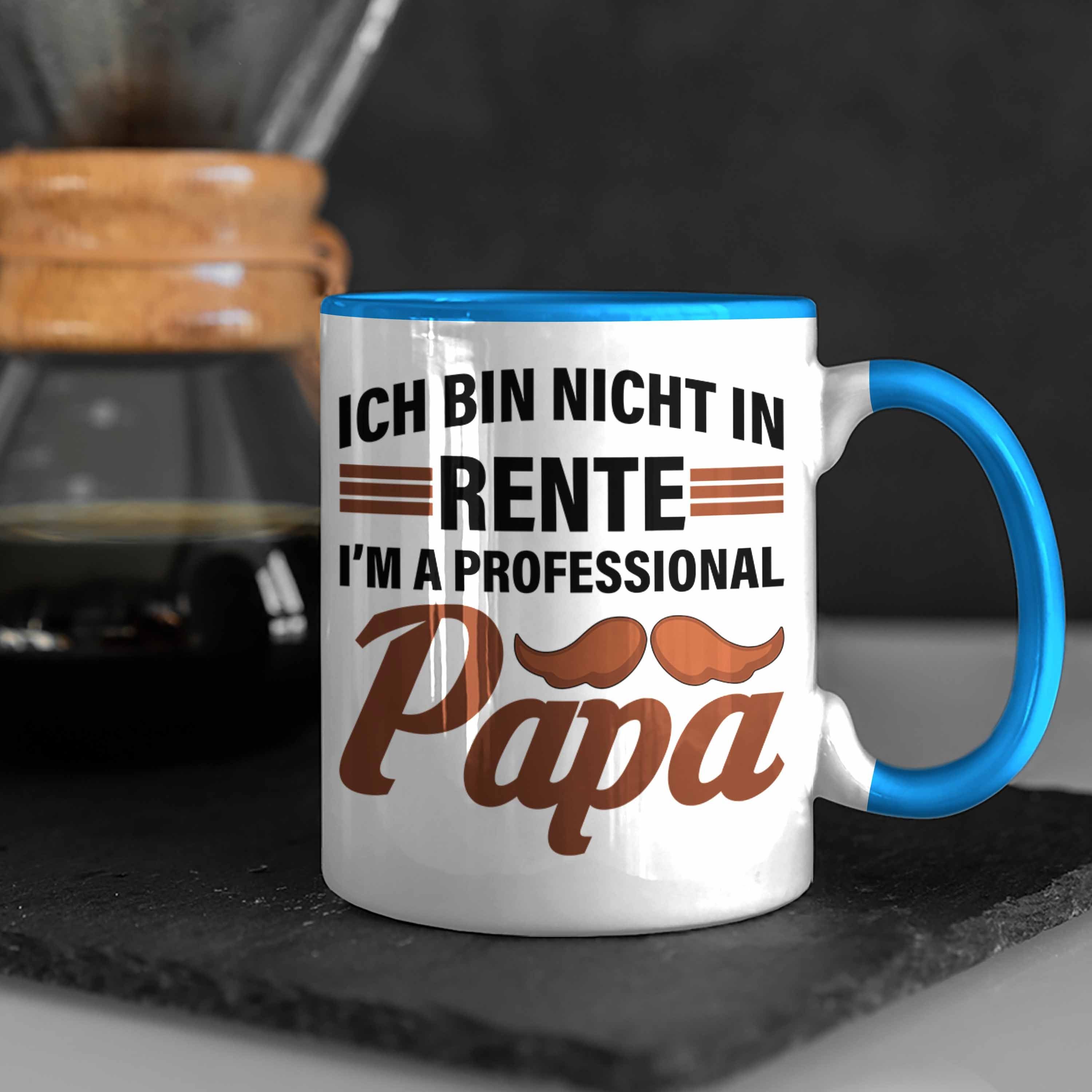 Tasse Mann Ruhestand Papa Renter Trendation mit Rente Lustig Sprüche Trendation Blau Tasse Spruch - Renteneintritt Geschenk Abschiedsgeschenk