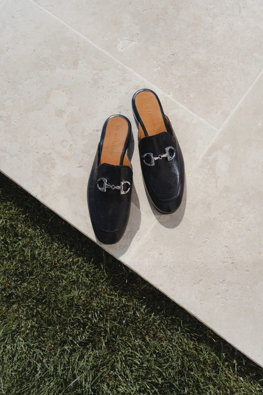 Melvin & Hamilton Clive 2 Leder-Pantoletten für Herren Pantolette Flache Absätze, Echtes Leder