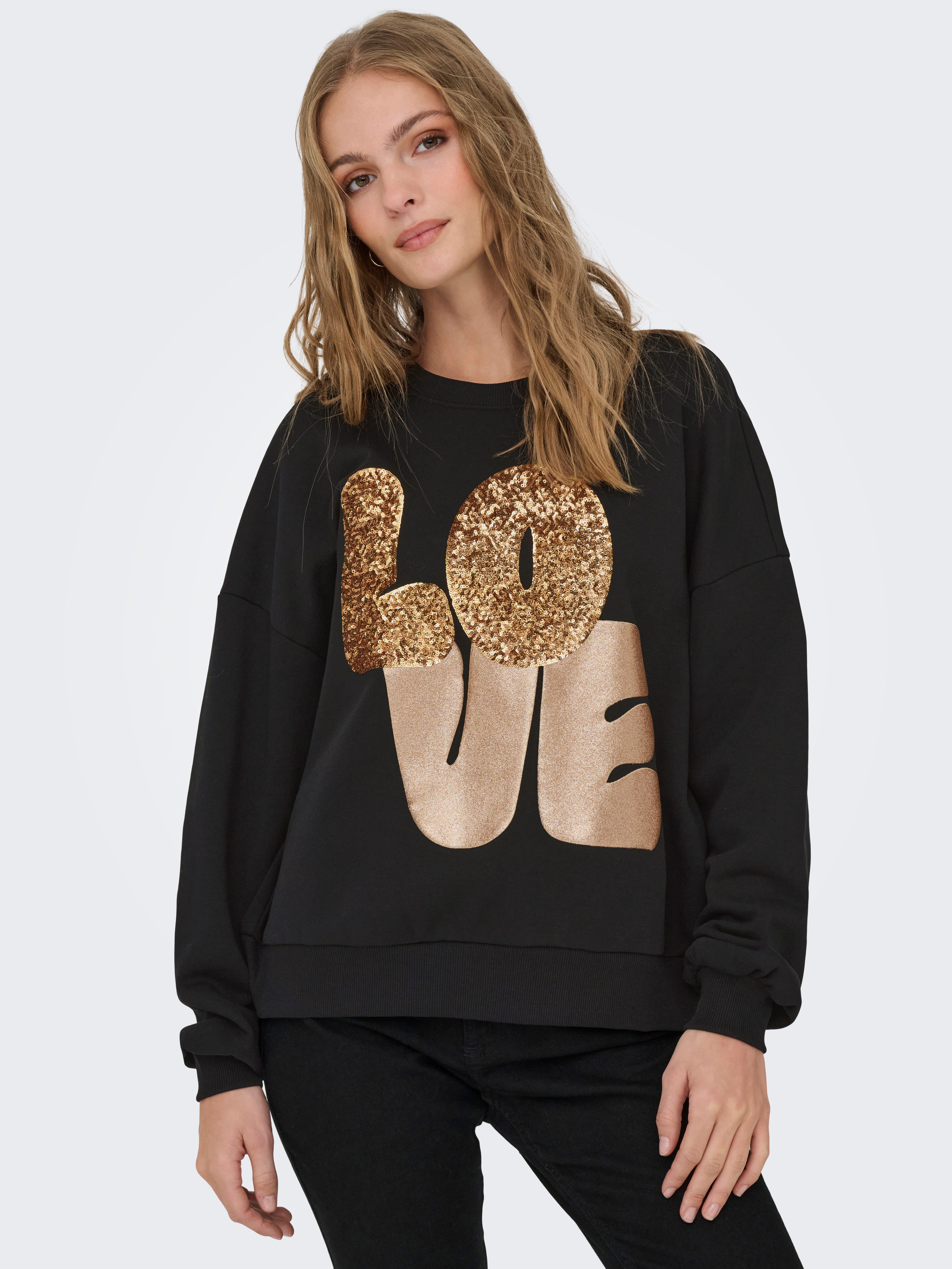 ONLY Sweatshirt ONLLALLY L/S LOVE O-NECK günstig online kaufen