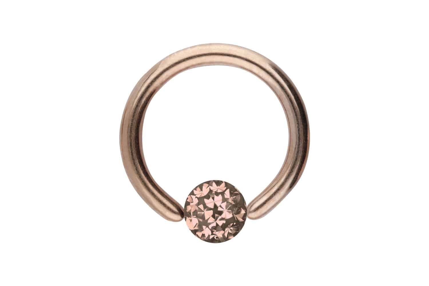 PIERCINGLINE Nasenpiercing Chirurgenstahl Klemmkugelring EPOXY-KUGEL (Klemm-Ringe, 1-tlg)