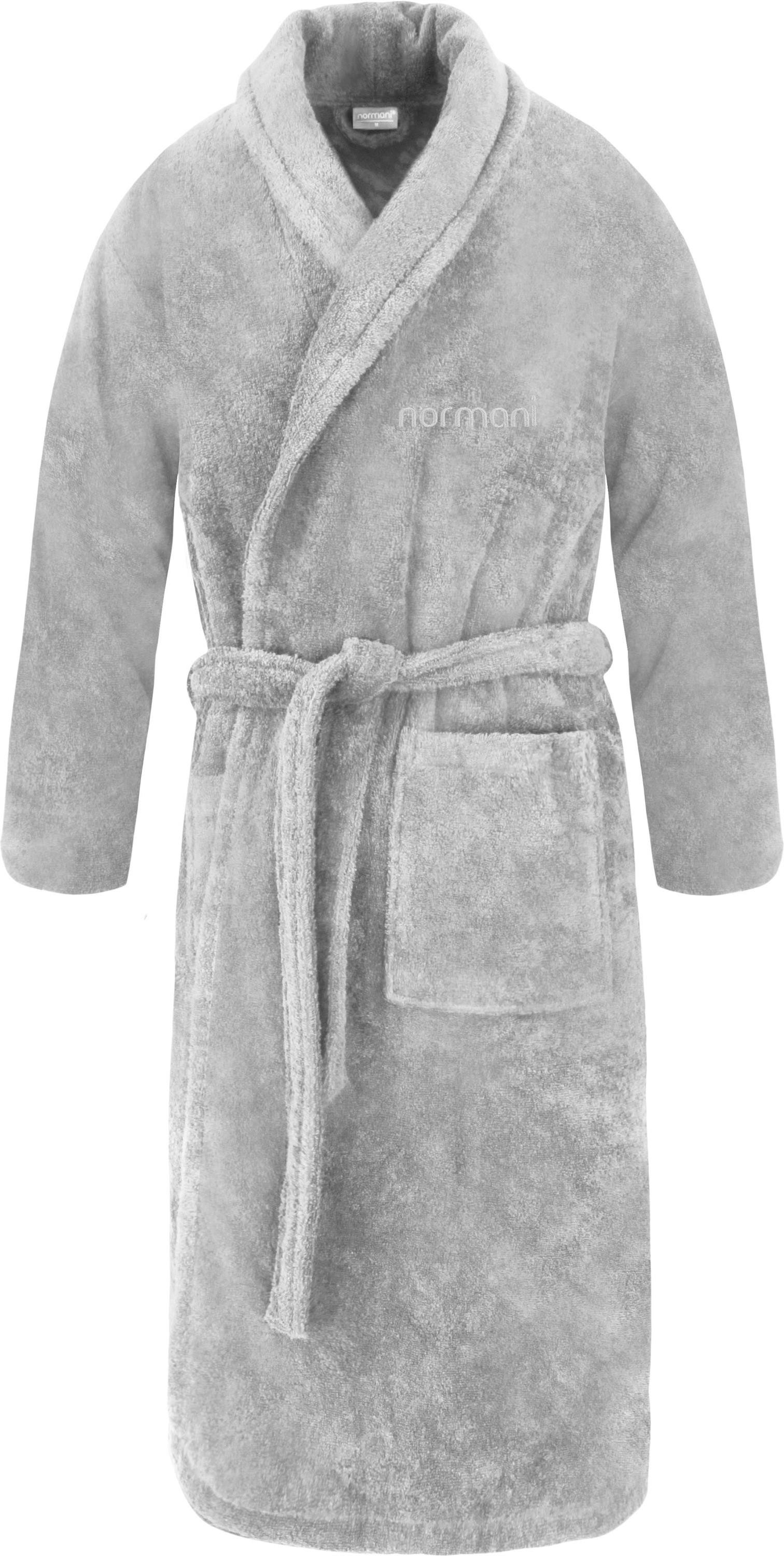 normani Unisex-Bademantel Unisex Baumwoll-Bademantel 450 g/m² Flee, 122, Bi günstig online kaufen