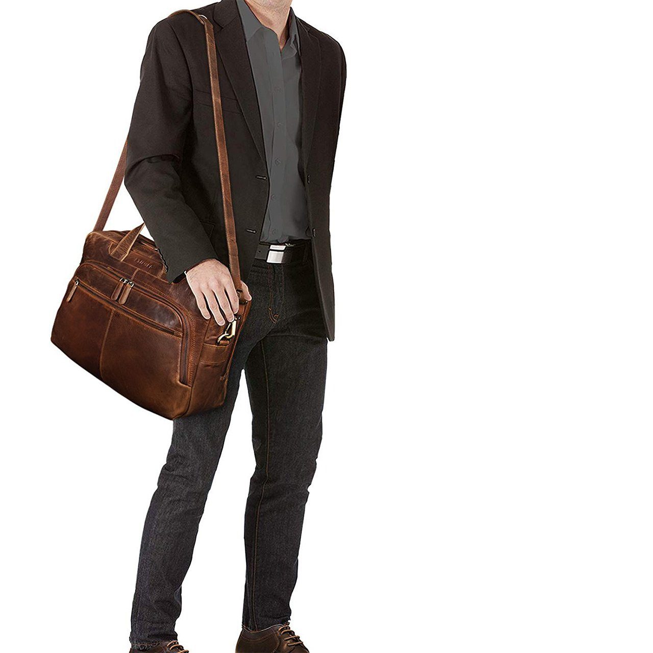STILORD Laptoptasche "Lias" Umhängetasche Leder groß günstig online kaufen