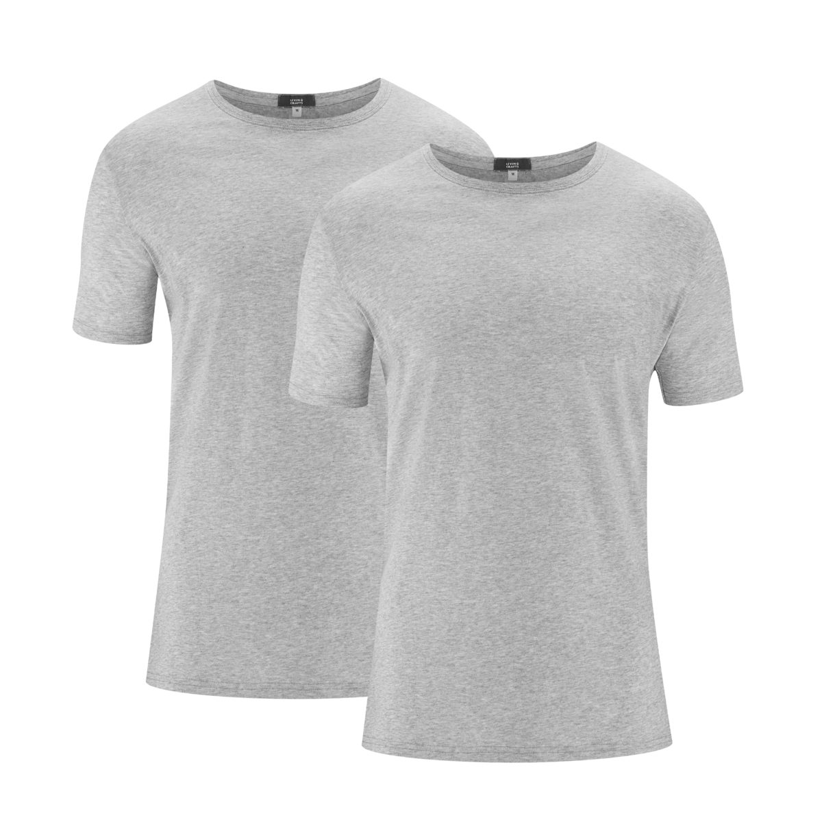 LIVING CRAFTS T-Shirt FABIAN Hochwertige Stone T-Shirts Grey Single Jersey feinem aus