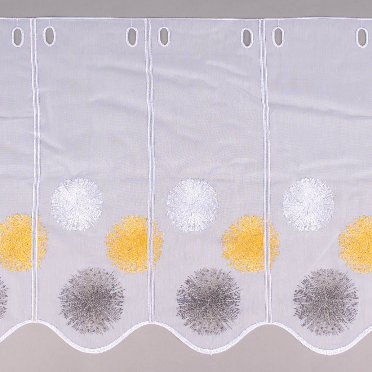 SCHÖNER LEBEN. Meterware Stickerei-Panneaux Bistrogardine Batistoptik nähfr günstig online kaufen