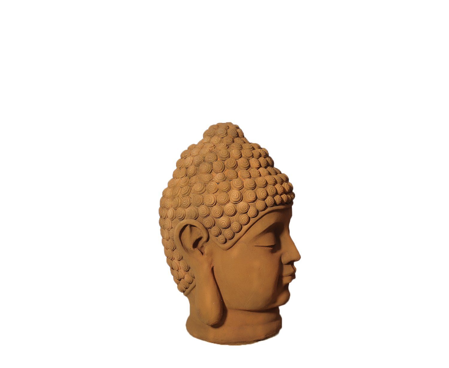 Steelboxx Buddhafigur XL Buddha Kopf Buddha Skulptur Magnesia 69cm (1 Steinoptik St), aus selten Kohlenstoffstein Skulptur schöne