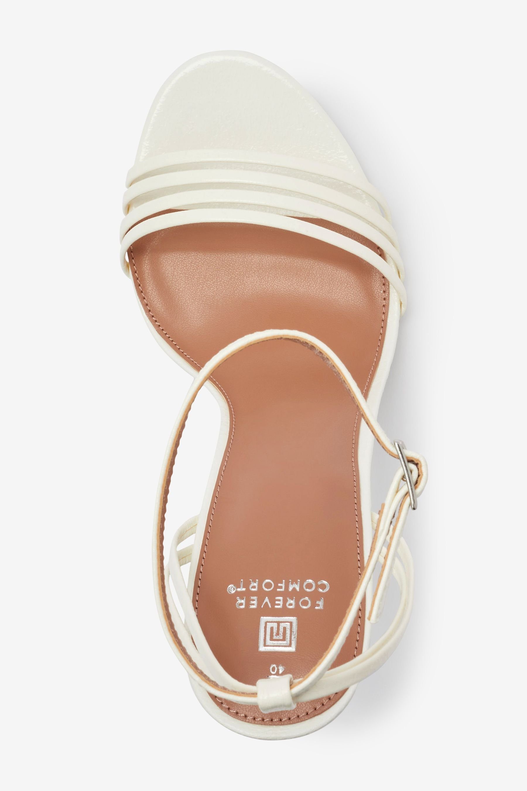 Sandalette Next White Forever (1-tlg) Comfort® Stiletto-Sandaletten Zarte