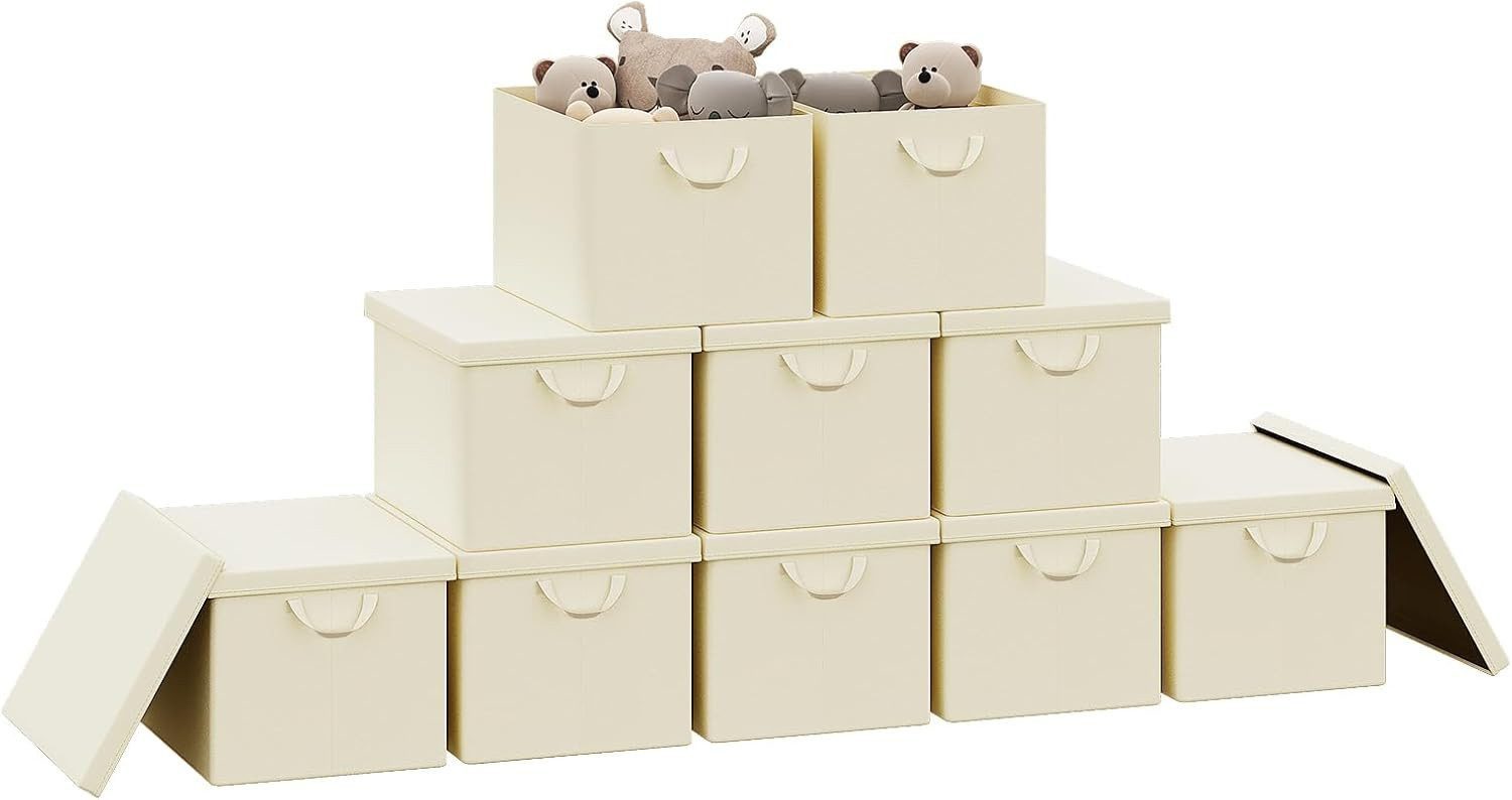 Woltu Aufbewahrungsbox (10 St., Set), mit Deckel, mit Griffen, faltbar günstig online kaufen