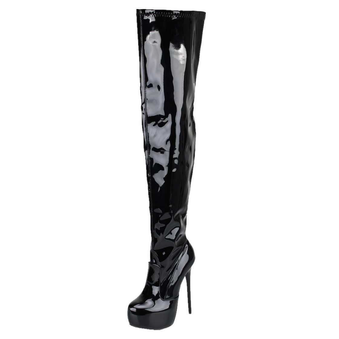 Erogance Erogance Stretchlack Overknee Stiefel E3000 günstig online kaufen