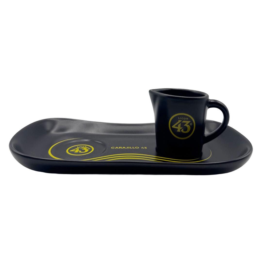 Mixcompany Tablett Licor 43 Carajillo Espresso Service Set - Tablett & Espresso Kännche