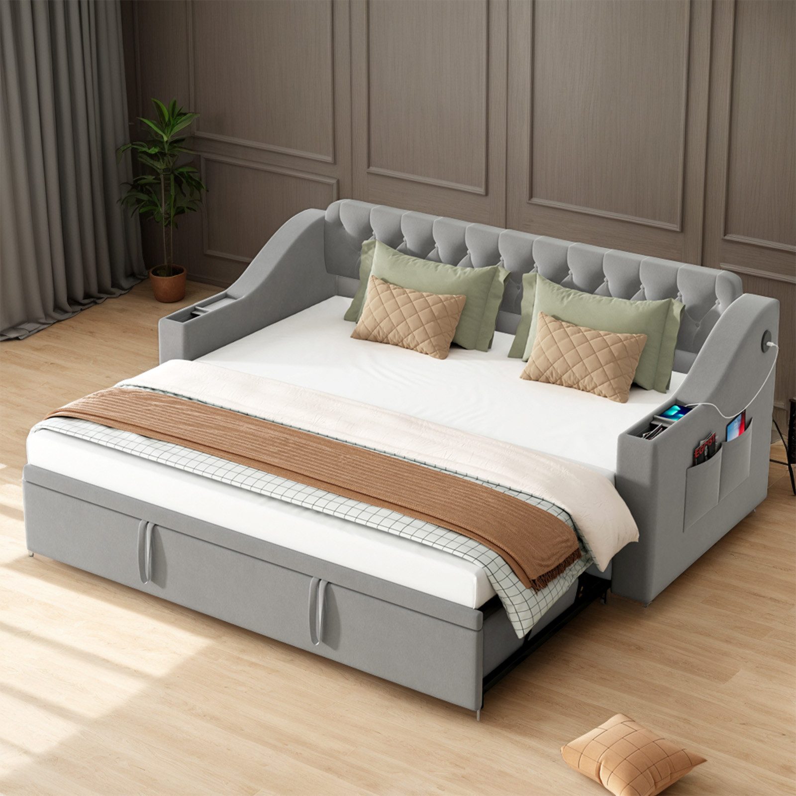 REDOM Polsterbett Doppelbett Schlafsofa (90/180x190 cm günstig online kaufen