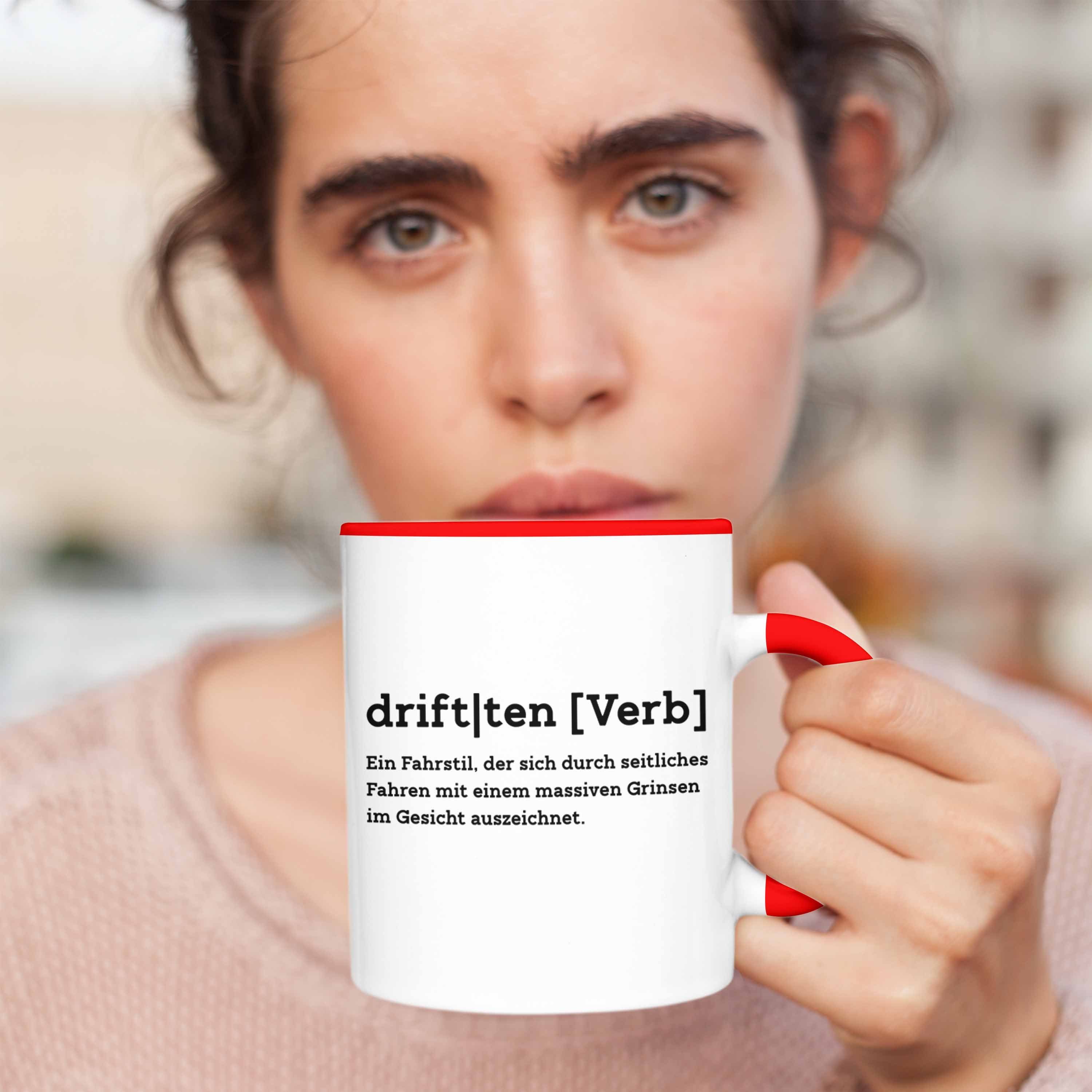 für Tuner Auto Racing-Fans Tasse Drifting Tasse Drift-Enthusiasten Geschenk Trendation Rot