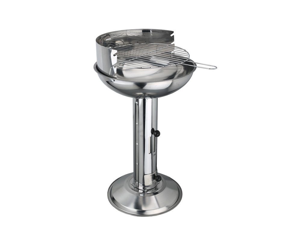 Michelino Holzkohlegrill Standgrill Säulengrill Grill, Form: rund - Grillrost ⌀ 35 cm