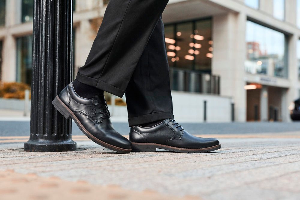 Rieker Schnürschuh Halbschuh, Business-Schnürer, Anzugschuh mit Blockabsatz