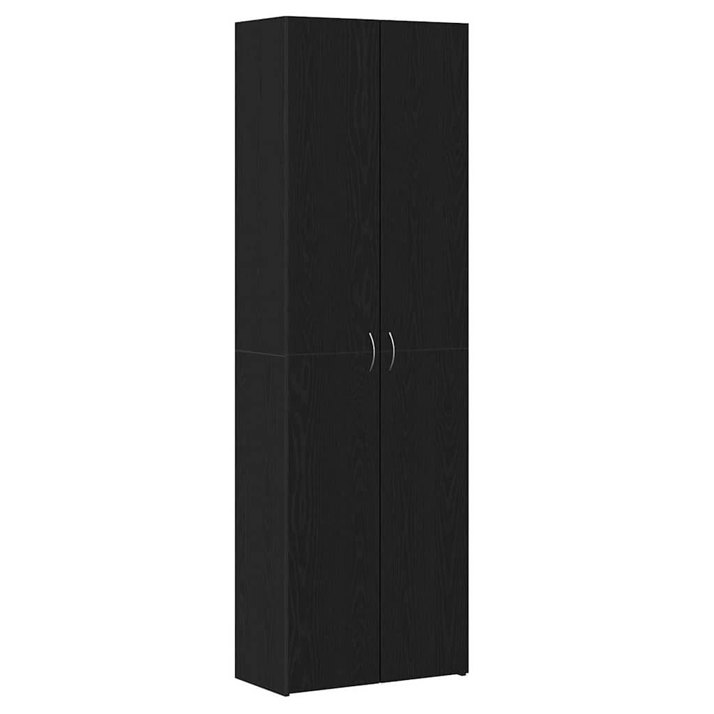 vidaXL Aktenschrank Büroschrank Schwarz Eichen-Optik 60 x 32 x 190 cm Holzwerkstoff (1-St)