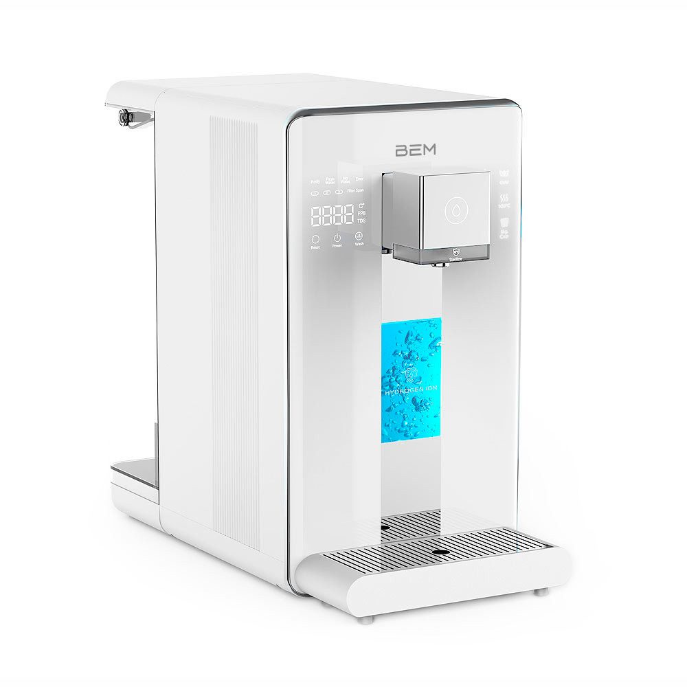 BEM Wasserfilter LINA Auftisch-Umkehrosmoseanlage mit 6L Wassertank, Zubehör für RO-Trinkwasserfiltration mit Wasserstofffunktion & Heiß- & Kaltwasser, Wasserfi – Bild 4 von 5
