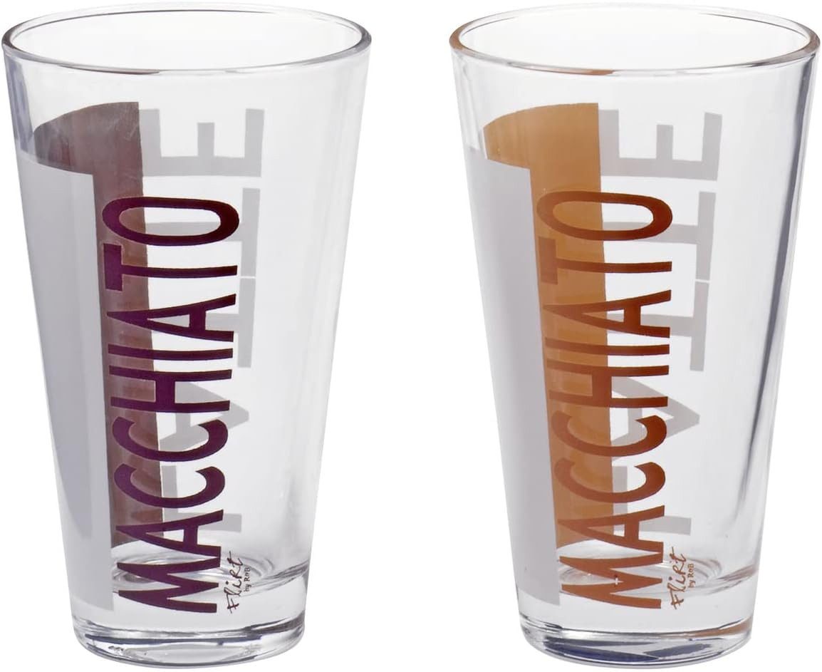 Ritzenhoff & Breker Latte-Macchiato-Glas Borgonovo Latte-Macchiato-Becher, 330ml, farbig sortiert